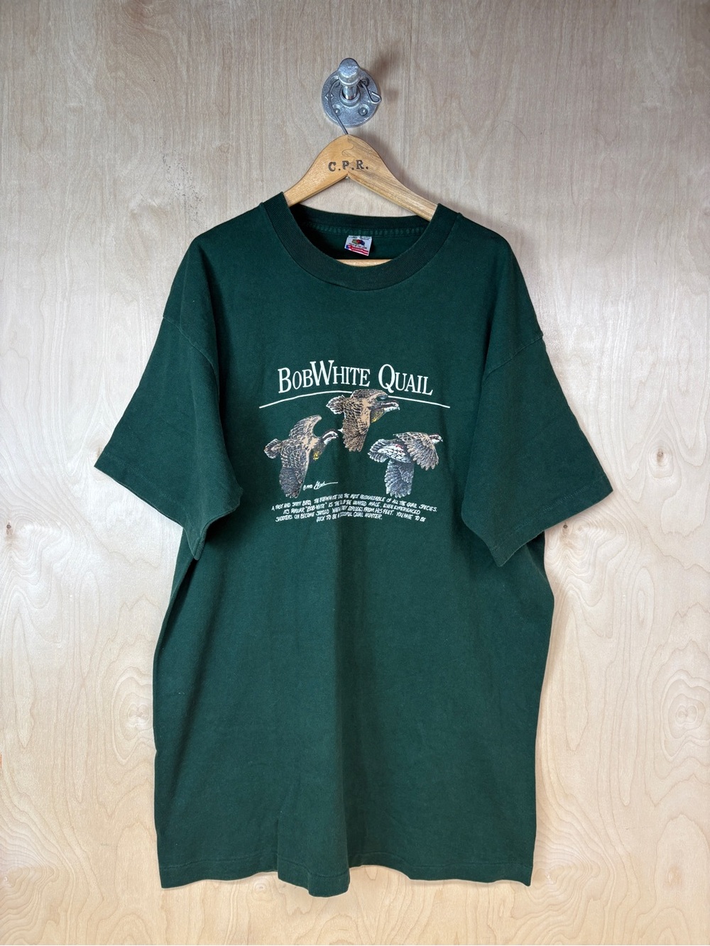 Vintage Outdoors Bob White Quail Graphic Tee - Dark Green